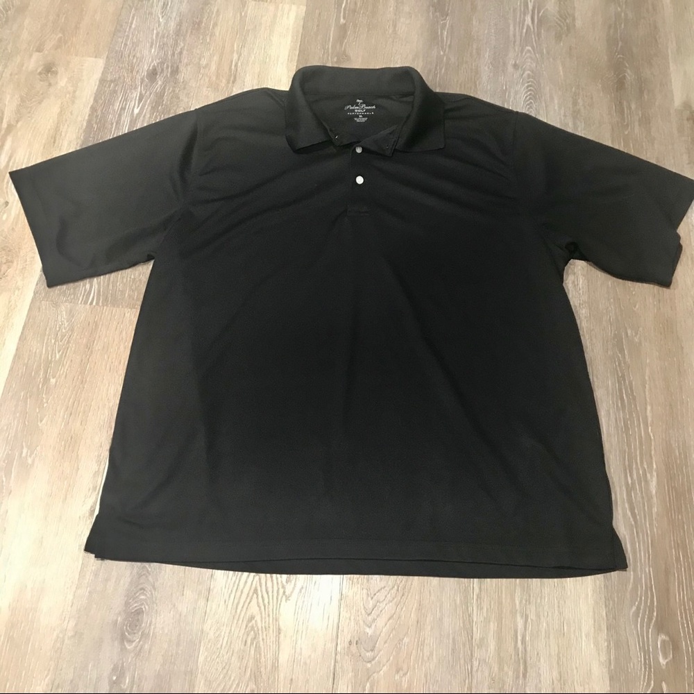 Palm Beach Golf Performance Polo Golf Shirt Black.